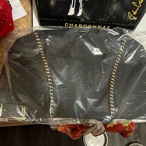 SOLDBadgley mischka black shoulder bag